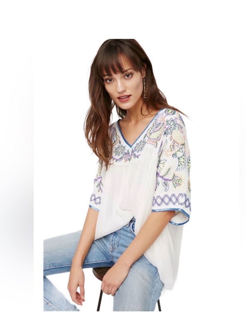 Free People Sunset Lovers Beaded Top